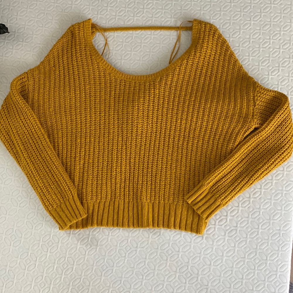 Burnt Orange (Criss-Crossed Back) Sweater Perfect for Fall!